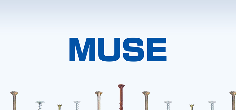 よく締るビス、便利なビスは「MUSE」