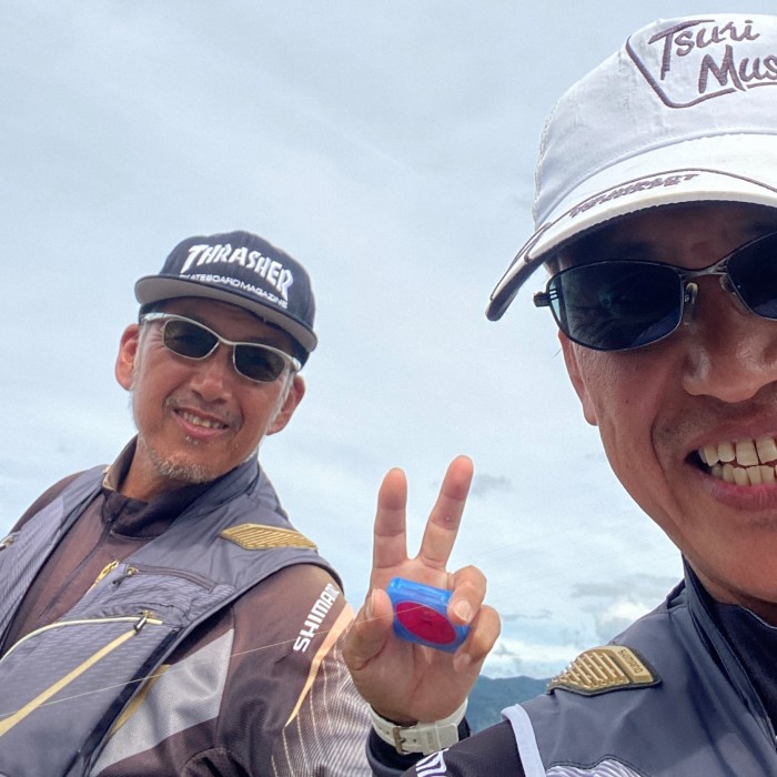 九頭竜川で清原さん？と貴重なツーショット